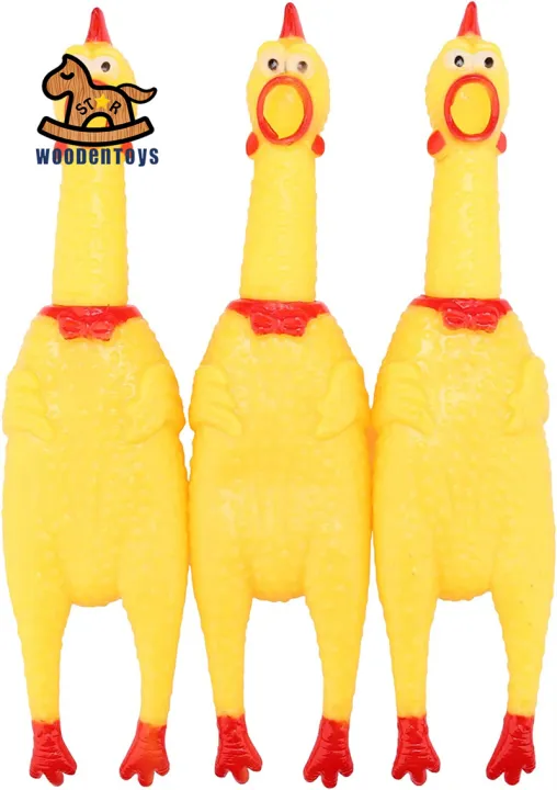 3pcs in set Rubber Chicken Toys with Luminous Balls Inch