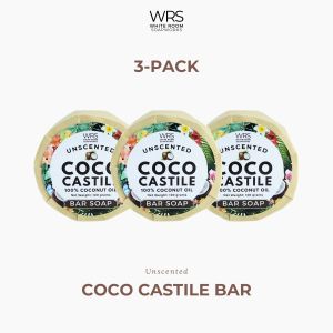 WRS Coco Castile Coconut Soap Bar Face and Body Soap for Sensitive Skin Unscented