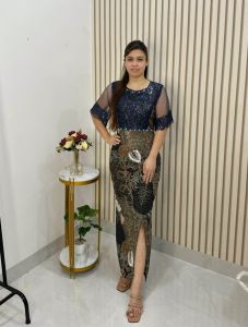Dress Jodie Batik Brukat Dress Kekinian Dress Wanita Fashion Wanita Cod