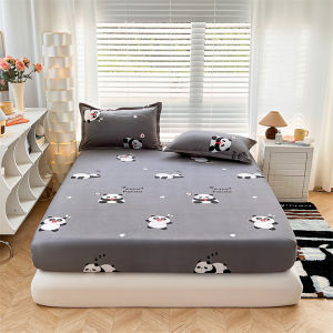 SUNLIGHT HOME Printed Bedsheet With Free PillowcasesMulti-pattern Bed Sheet Set(5cm-25cm)Breathable Mattress Cover