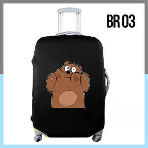 Sarung Koper 24 Inch 20 28 18 Elastis Luggage Cover Pelindung Motif Beruang We Bare Bear Size S M L XL Kode BR