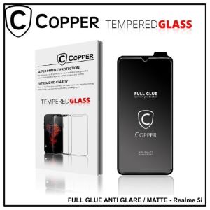 Realme 5i - COPPER Tempered Glass Full Glue ANTI GLARE - MATTE