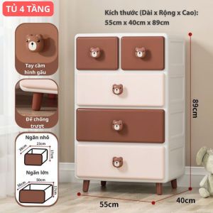 Tủ Nhựa Đựng Đồ Nhiều Ngăn Cho Bé Tủ Đưng Đồ Hình Thỏ Gấu Dày Dặn Chắc Chắn Màu Sắc Pastel Mẫu Hottrend 2025