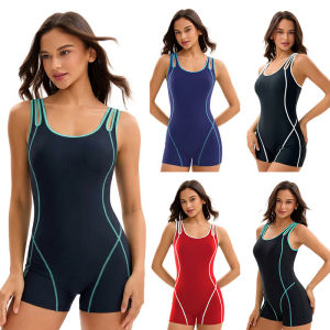 One Piece Swimsuit Women Slimming Tummy Control Bathing Suit Crisscross Back Athletic Modest Swim Suit 2026 Swimwear