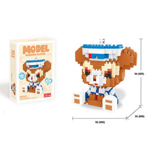 MEKANSM DIY 3D Puzzle Toy Brick Block Hadiah Mini Blok Karakter Kartun Lucu Mainan Balok Susun Mainan Anak Edukatif Untuk Anak