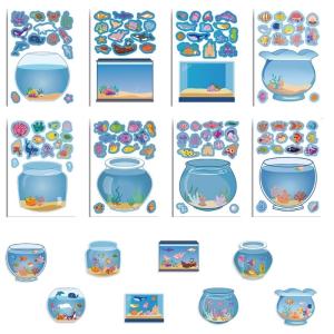 Phim hoạt hình thu nhỏ Sticker Aquarium theo chủ đề Cảnh sticker cho scrapbooking Tạp Chí chai nước vỏ điện thoại máy tính xách tay hành lý