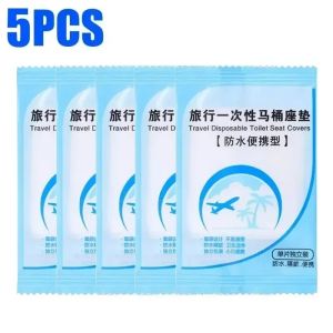 20Pcs Disposable Toilet Seat Cover Adhesive Type Independent Packaging Portable Hotel B&B Thickened Non-woven Toilet Seat Cushion Paper Bathroom Toilet Accessories