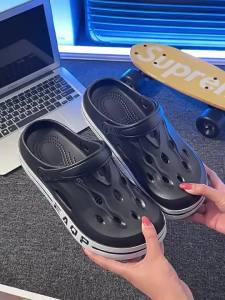[Free Shipping] MenS Summer Outdoor Clogs With Thick Soles Height-Enhancing Non-Slip Beach Shoes Durable Closed-Toe Sandals For Couples