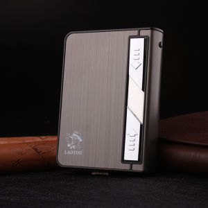 กล่องใส่บุหรี 3IN1 ไฟLed กันกระแทก อลูมิเนียมทนทาน บรรจุได้ 10 ม้วน ใช้งานง่ายน้ำหนักเบา