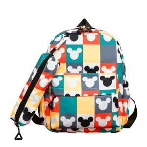 SEA YADOU กระเป๋าเป้นักเรียน กระเป๋าสะพายหลังลายการ์ตูนน่ารักสำหรับเด็ก มีซิปและสายปรับได้