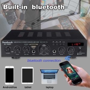Mini 2000W Bluetooth 5CH Speaker Stereo home Audio Power Amplifier sound bar Surround HiFi Remote Control 220V FM USB SD Home Theater System 338ST