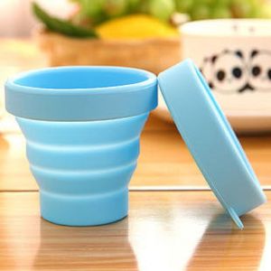 Silicone Folding Cup Candy Color Water Drink Coffee Cup Outdoor Travel Camping Portable Telescopic Mug Drinkware