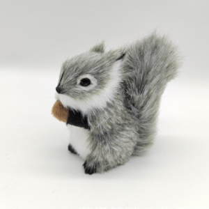 BANZU Big Tail Squirrel Plush Toy PP Cotton White Belly Plush Squirrel Doll Kawaii Collection Squirrel Stuffed Plushie Doll Decorate Present