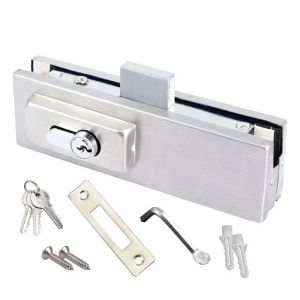 Anti-corrosion Stainless Steel Glass Gate Floor Latch Durable Lock for 10-12mm Home Glass Door