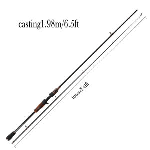 NEW| Fishing rod | Spinning /Casting rod | 4.2mm Top ring| ML power /Fast-action | Carbon rod | Lure:5-30g/Line:10-25LB| Solid cedar wood handle