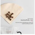 กระดาษกรองกาแฟดริป(100 แผ่น) ทรง V/U แบบหนา Drip Coffee Paper Filter V/U Shape MoCoo Home. 