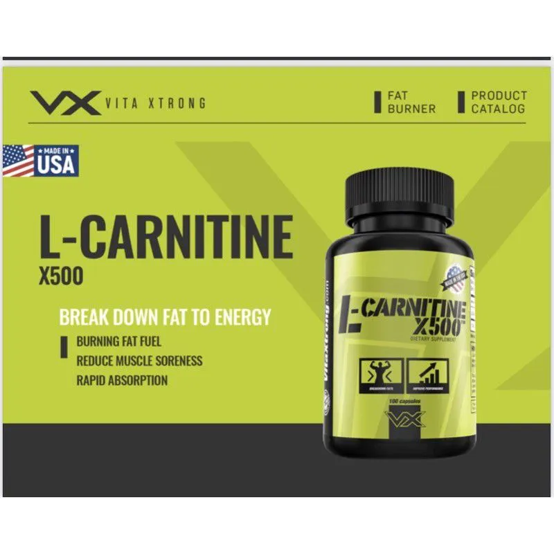 vitaxtrong l-carnitine x500 VITAXTRONG™ Elite | Fat Metabolism • Weight Management • Energy Support • Performance | Halal [VX] Liver Select Your Start Date:10th November Glutaxim - 1200mg Glutathione