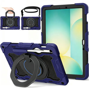 Kids 360°Rotating Stand Shoulder StrapPen Holder Heavy Duty Shockproof Case for Samsung Galaxy Tab S10 Lite/ S10 FE / S9 FE 10.9 Inch/ S9 11 Inch Tab S10 FE Plus 13.1S10Plus/S9FE+/S9+ 12.4S8Plus/S7Fe/S7+S8 S7S10 Ultra/S9 Ultra/S8 Ultra 14.6