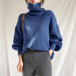KD ส่งไวโกดังไทย💯 เสื้อสเวตเตอร์คอเต่าแขนยาวจั๊ม ไหมพรมหนาร่องใหญ่ มีสีให้เลือก