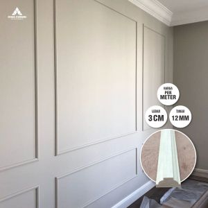 Lis Kayu Premium untuk Wall Moulding Wainscoting Dekorasi Interior Rumah Klasik Minimalis