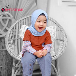 Hoofla Kids Baju Couple Set Muslim Bayi Balita Anak Perempuan Laki Laki Usia 6 Bulan Sampai 5 Tahun