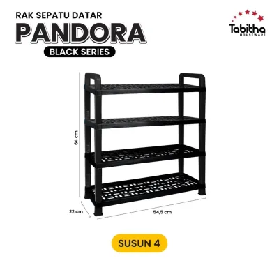 Rak Sepatu Tabitha Pandora - Rak Sepatu 4 Susun Serbaguna Rak Sandal Portable Rak Sendal