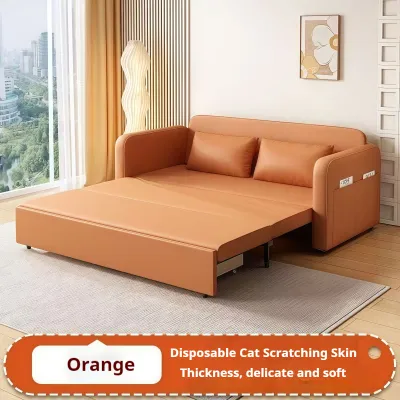 EVEEN 【COD】Multi-functional folding sofa bed sofa with storage compartment leather sofa sliding model sofa bed