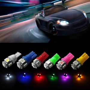 10XGreen T10 LED Car Light Bulbs T10 W5w 5 SMD 5050