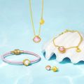 Chow Sang Sang 周生生 Charme Mini Charme Lovely Tales 999 Gold Mother of Pearl Shell Mini Charm 92649C (31 May-8 June Buy 1 charm free 1 bracelet). 