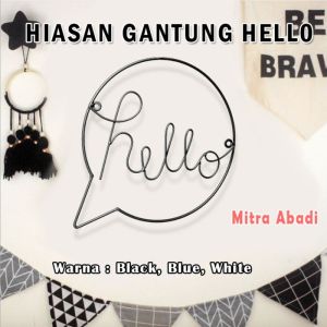Hiasan Dinding / Hiasan Gantung Dekorasi Tulisan HELLO