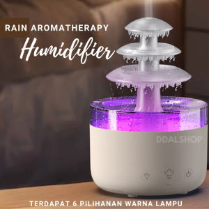 Humidifier Lampu Tidur Aromatherapy Pengatur Kelembapan Udara Aromaterapi Unik Bentuk Uap Air Hujan