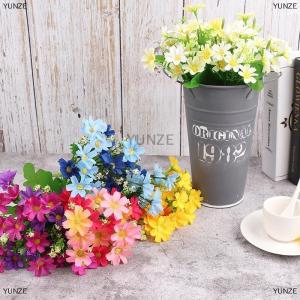 [COD] YUNZE 1 Bouquet 7 Branch 28 Head Daisy Artificial Flower Wedding Holding Flowers Decor