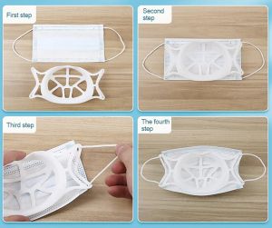 แมส 3D1 ชิ้น/เซ็ต 3D หน้ากากอนามัย ปิดปากสนับสนุนการหายใจ Mask Assist Help Mask Inner Cushion Bracket ซิลิโคนเกรดอาหาร