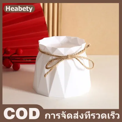Heabety แจกันพลาสติกแบบทันสมัยแจกันกันเซรามิกเลียนแบบแจกันหวายแจกันดอกไม้ตะกร้าตกแต่งงานแต่งงานแบบยุโรป