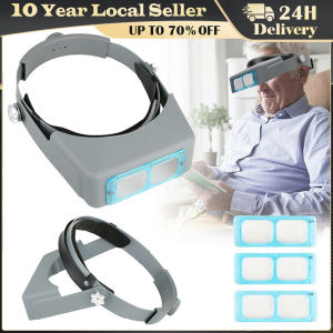 1.5X 2X 2.5X 3.5X Headband Binocular Magnifier Optivisor Helmet Magnifying Lamp Third Hand Head Wearing Glasses Lupa f Soldering