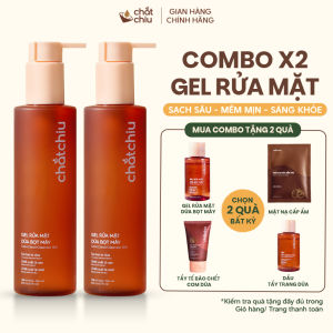 Combo 2 Gel rửa mặt Chắt Chiu dừa bọt mây tạo bọt từ dừa làm sạch dịu nhẹ dưỡng ẩm da 200ml