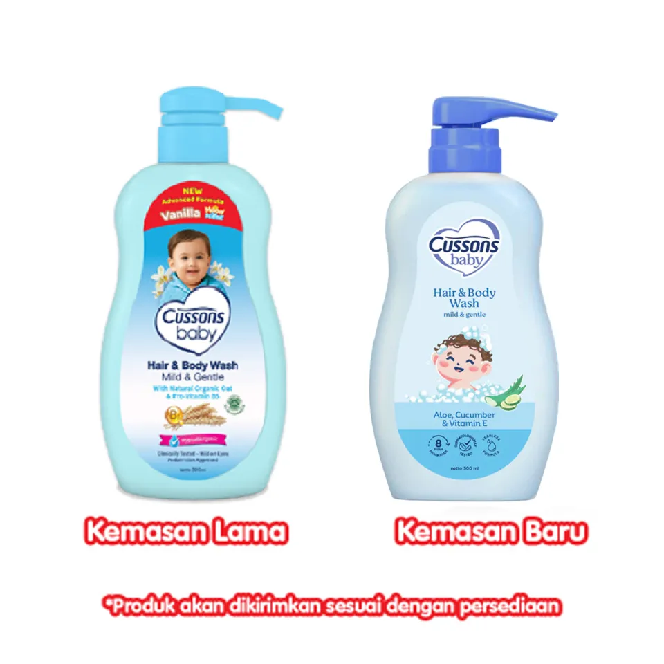 Sabun 2in1 Cussons Baby Hair Body Wash Mild Gentle 300ml