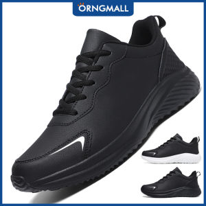 ORNGMALL Shoes for Men Sneakers High Quality Comfortable Casual Shoes Lace-Up Black Fashion Walking Running Shoes for Daily Life and Sports 39-48