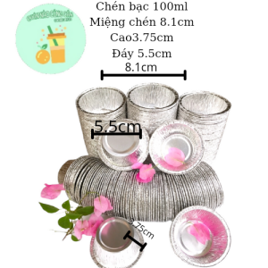 Đế Cốc Chén Khuôn giấy bạc 100ml dùng nướng thực phẩm nướng bánh nướng hàu tiện lợi-quannaocungcan