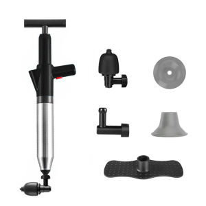Manual Sink Plunger Stainless Steel Pipe Dredging Clean Pump Universal High-pressure Accessories for Bathroom Shower Bathtub