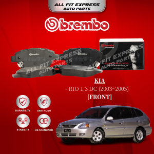 KIA RIO 1.3 DC (2003~2005) FRONT (DEPAN) BREMBO BRAKE PAD 100% ORIGINAL AUTHENTIC PRODUCT (PRICE FOR 4 PCS)