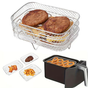 Air Fryer Rack 304 Stainless Steel Gril Dehydrator Rack Air Fryer Accessories Oven Steamer Roasting Rack Baking Cooking Tools