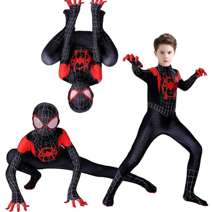 Spiderman Costume Miles Morales Spider Man Cosplay Costume Zentai ...