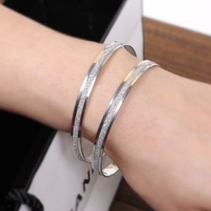 shiqinbaihuo Luxury Round Bracelet For Women Frosted Women Bracelet Double Line Bracelet Jewelry