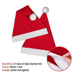 Buy1get1 Santa hat with lights Christmas hat for kids santa hat for kids santa clause costume santa Claus hat Christmas party hats christmas cap christmas party decoration set christmas party outfit santa clause christmas decorations 2024