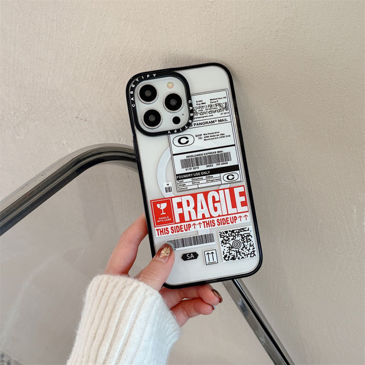 Casetify Fragile Logistic Label Magsafe Case for iPhone 14 13 12