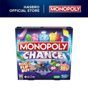 Monopoly Chance Board Game for Adults and Kids | Fast-Paced Family Party Game | Ages 8+ | 2-4 Players | Great Gift