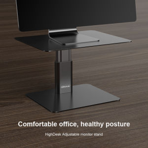 [SG] Nillkin HighDesk Adjustable Monitor Stand - Height Sturdy WFH Ergonomic Healthy Posture Comfortable Office Metal Home Study Laptop Quality Strong