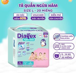 DIAPEX TÃ QUẦN EM BÉ SIZE L 20 MIẾNG/ GÓI