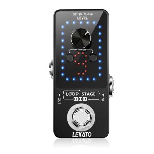 LEKATO Guitar Looper Guitar Effect Pedal 9 Loops 40 Minutes Record Time Unlimited Overdubs Loop Pedal with Tuner